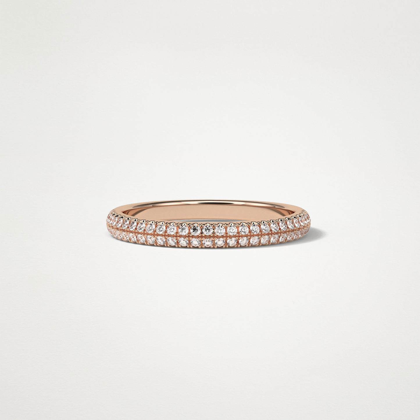 0.32 TCW Round Half Eternity Wedding Band – Solid Gold Elegant and Timeless Design