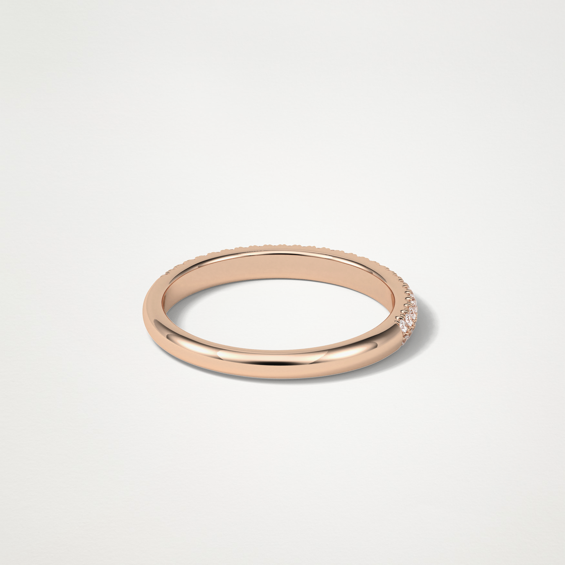 0.32 TCW Round Half Eternity Wedding Band – Solid Gold Elegant and Timeless Design