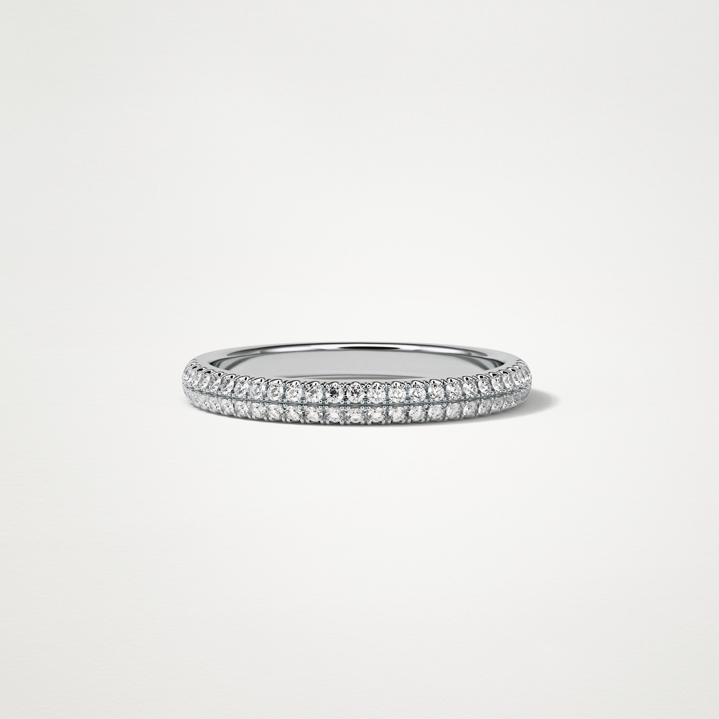 0.32 TCW Round Half Eternity Wedding Band – Solid Gold Elegant and Timeless Design