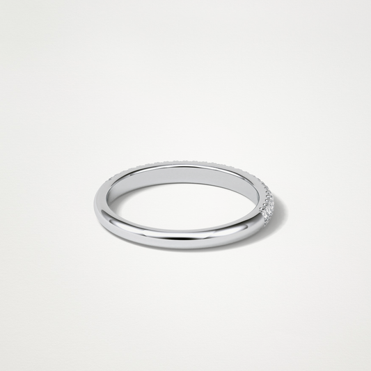0.32 TCW Round Half Eternity Wedding Band – Solid Gold Elegant and Timeless Design