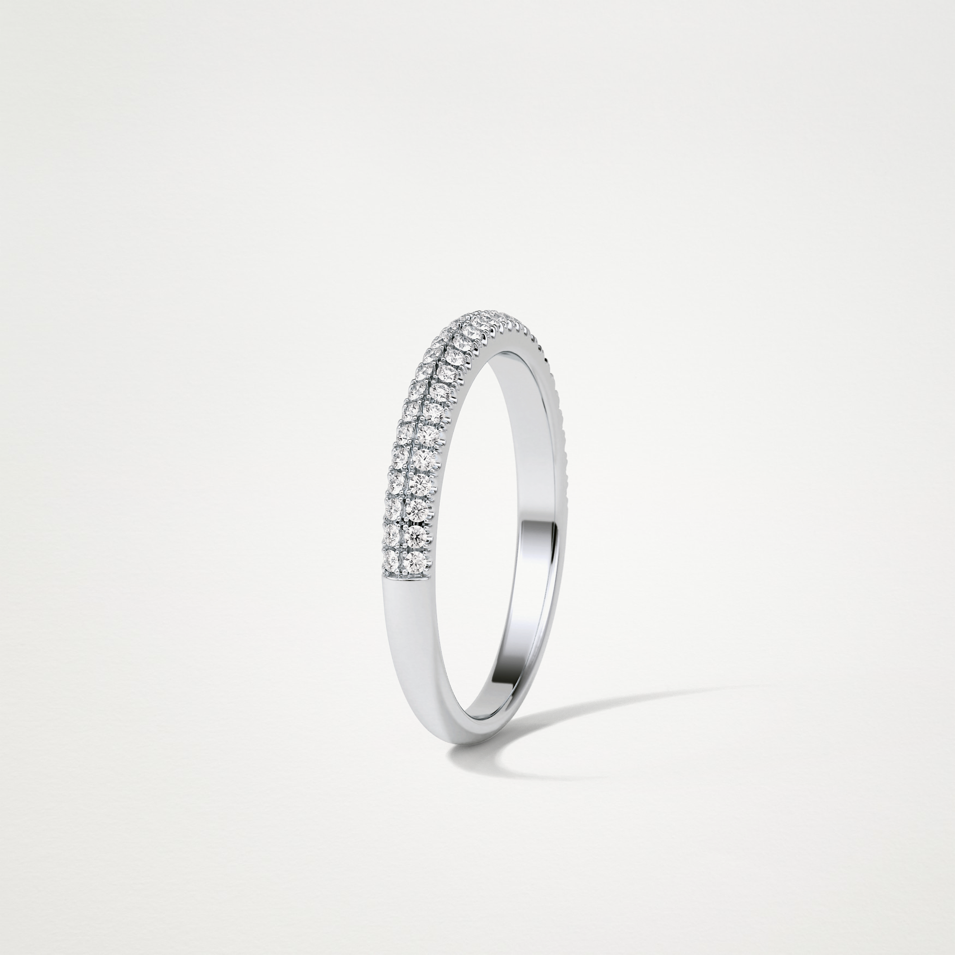 0.32 TCW Round Half Eternity Wedding Band – Solid Gold Elegant and Timeless Design