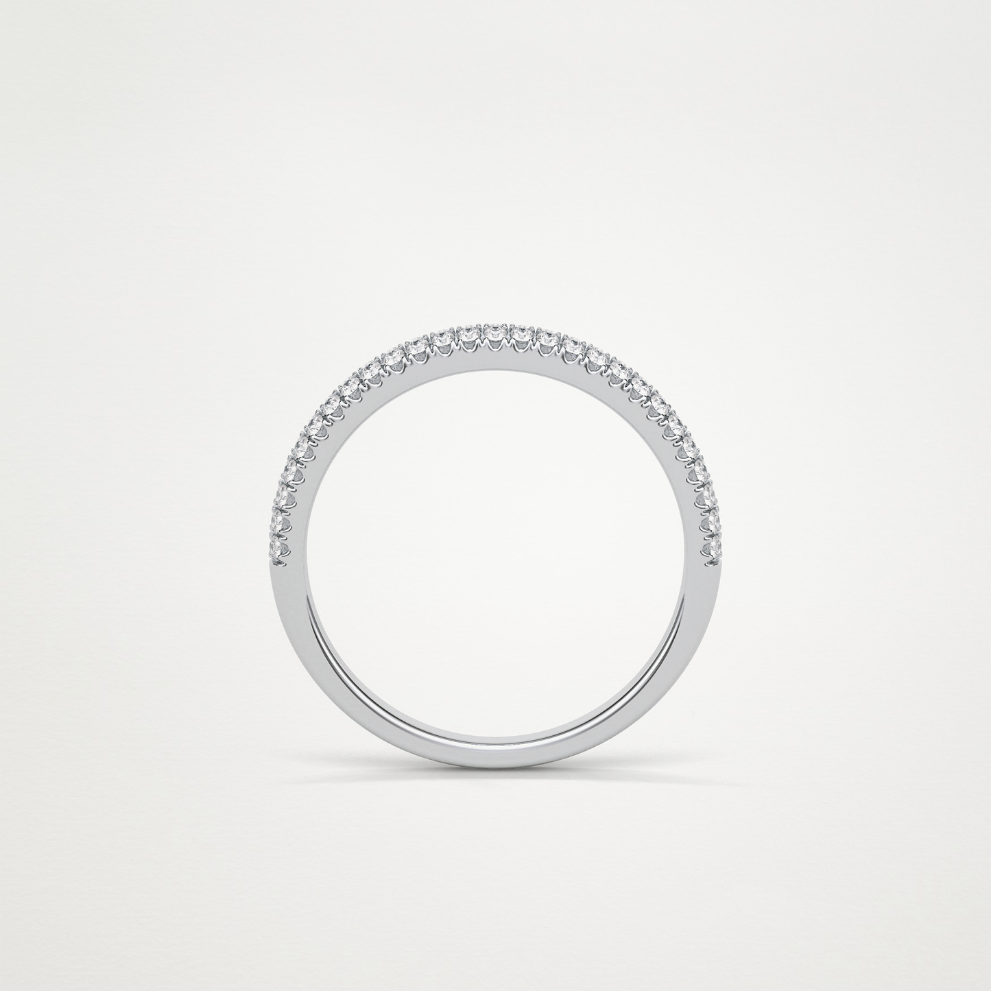 0.32 TCW Round Half Eternity Wedding Band – Solid Gold Elegant and Timeless Design