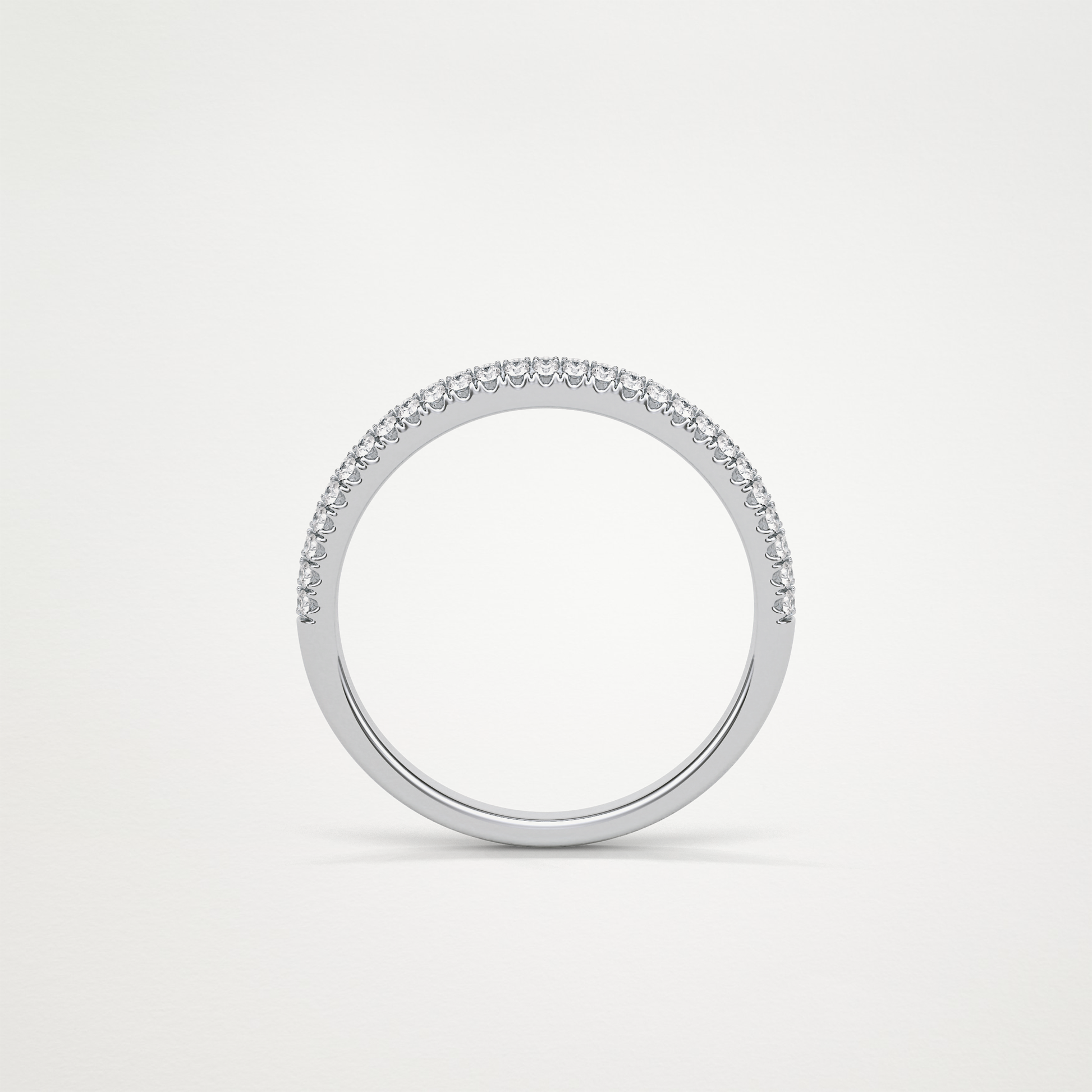 0.32 TCW Round Half Eternity Wedding Band – Solid Gold Elegant and Timeless Design