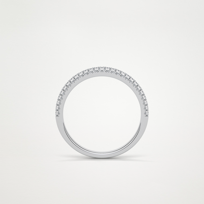 0.32 TCW Round Half Eternity Wedding Band – Solid Gold Elegant and Timeless Design