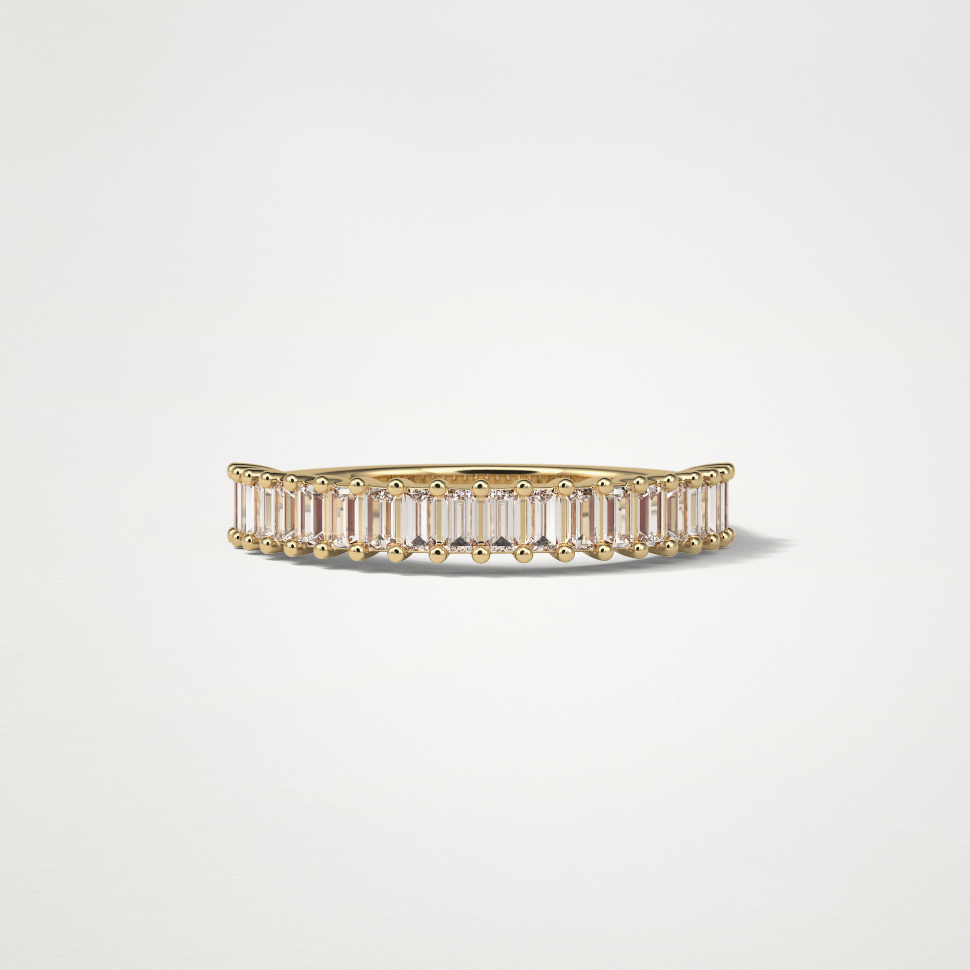 0.5 TCW Round Half Eternity Wedding Band – Solid Gold Elegant and Timeless Design