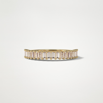 0.5 TCW Round Half Eternity Wedding Band – Solid Gold Elegant and Timeless Design
