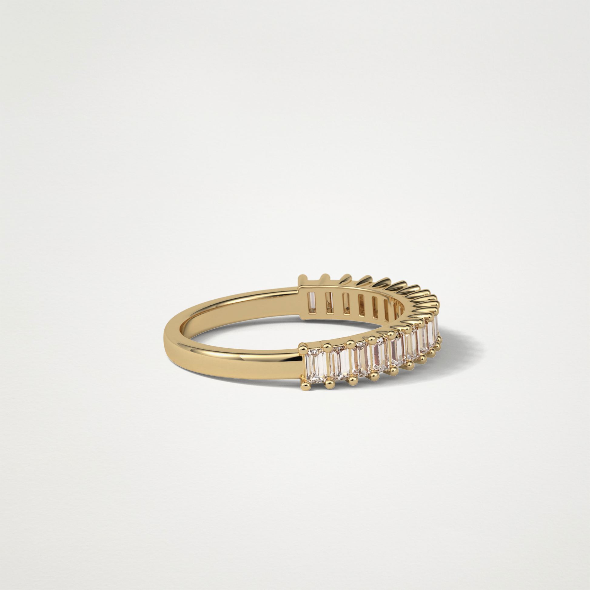 0.5 TCW Round Half Eternity Wedding Band – Solid Gold Elegant and Timeless Design