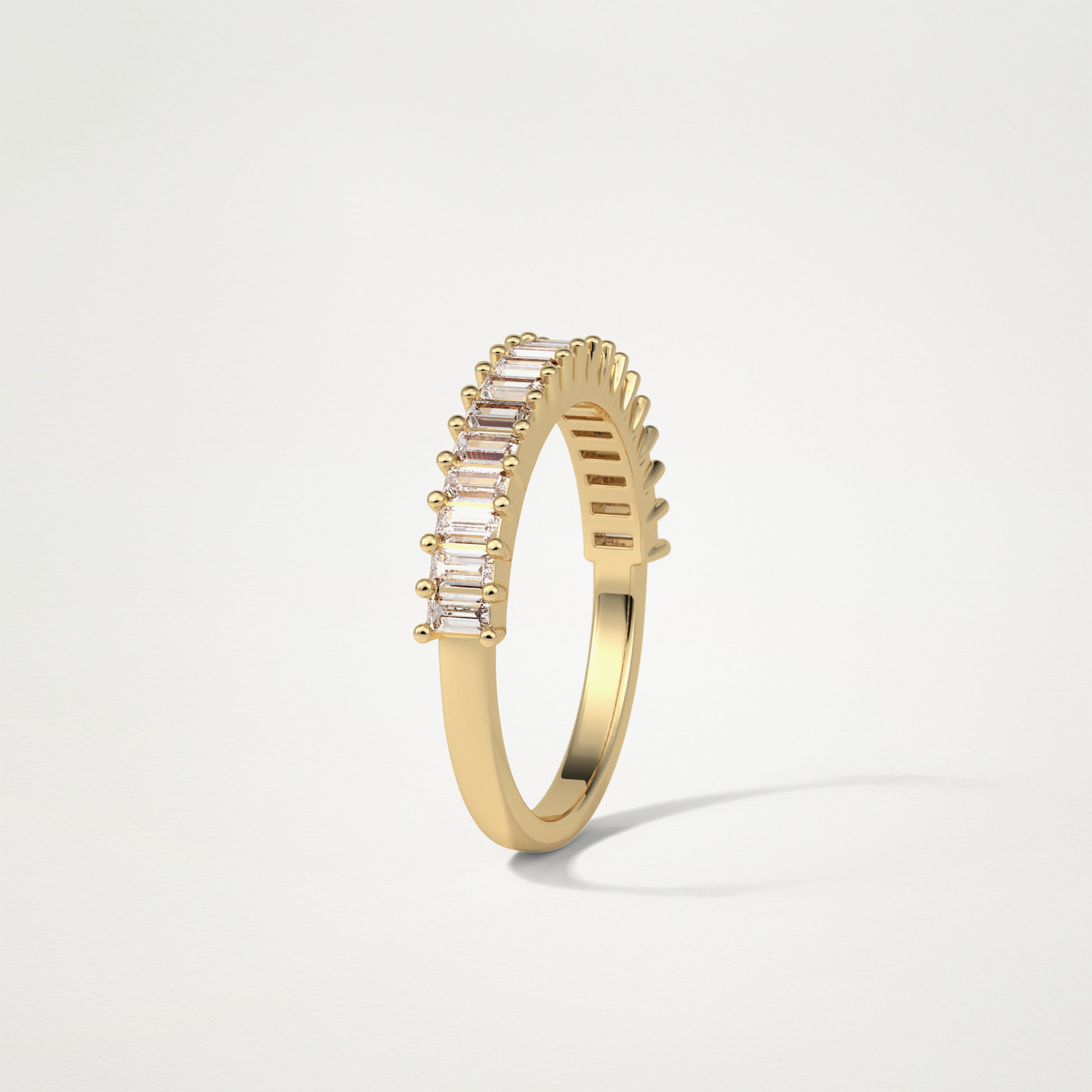 0.5 TCW Round Half Eternity Wedding Band – Solid Gold Elegant and Timeless Design