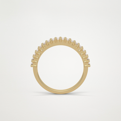 0.5 TCW Round Half Eternity Wedding Band – Solid Gold Elegant and Timeless Design