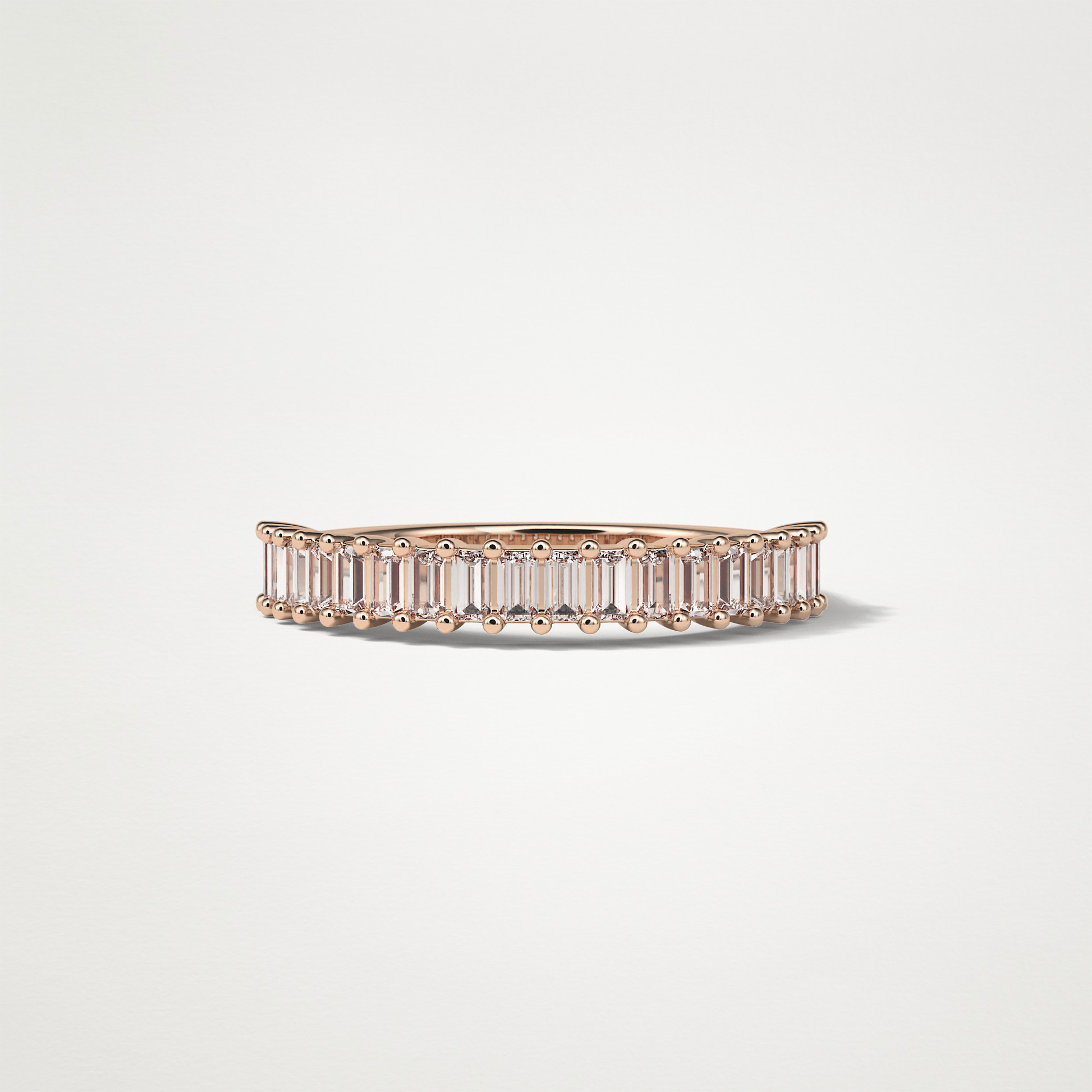 0.5 TCW Round Half Eternity Wedding Band – Solid Gold Elegant and Timeless Design