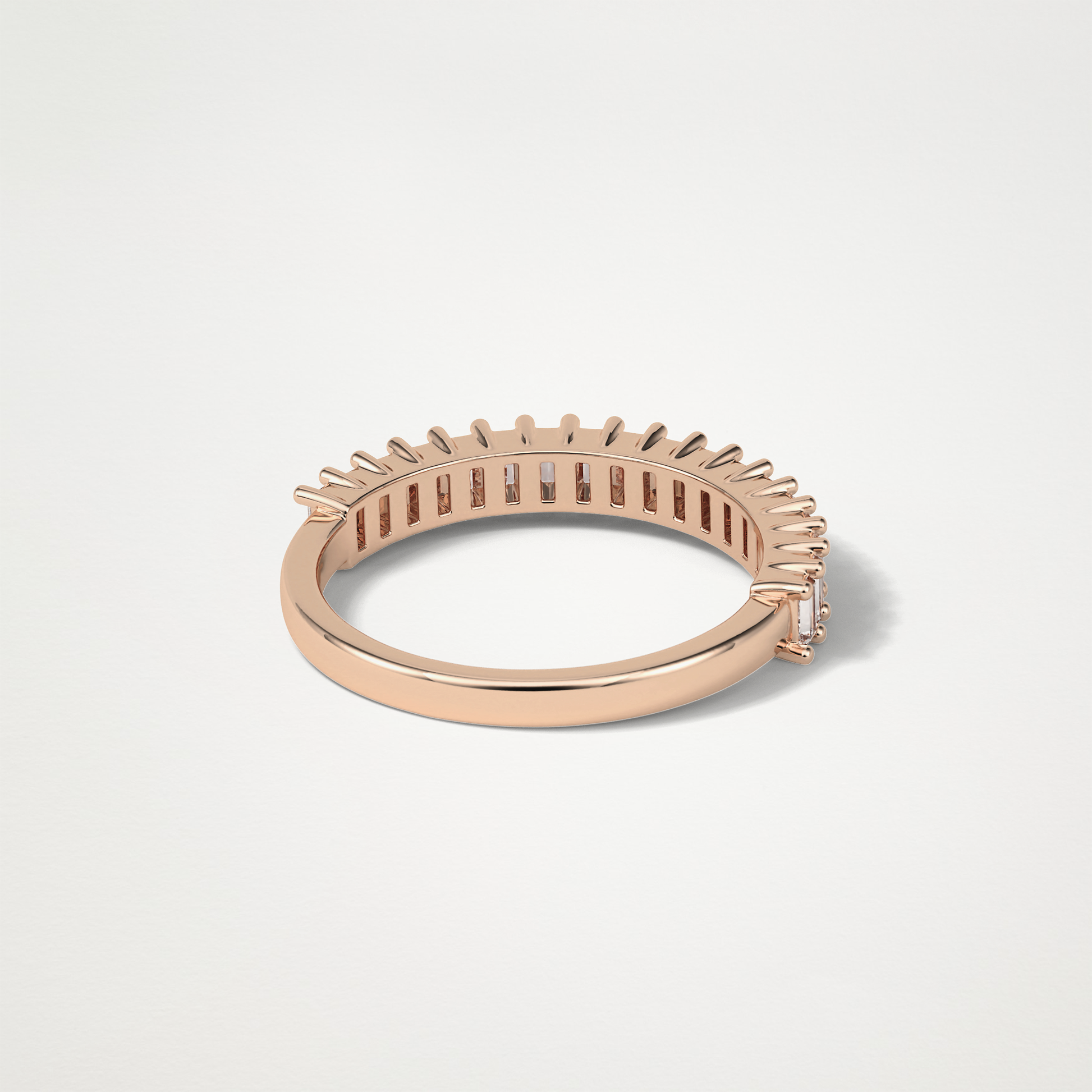 0.5 TCW Round Half Eternity Wedding Band – Solid Gold Elegant and Timeless Design
