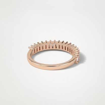 0.5 TCW Round Half Eternity Wedding Band – Solid Gold Elegant and Timeless Design