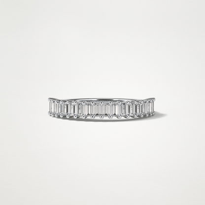 0.5 TCW Round Half Eternity Wedding Band – Solid Gold Elegant and Timeless Design