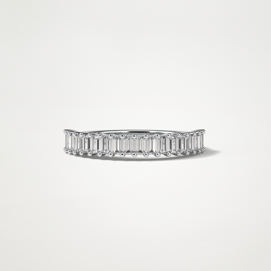 0.5 TCW Round Half Eternity Wedding Band – Solid Gold Elegant and Timeless Design