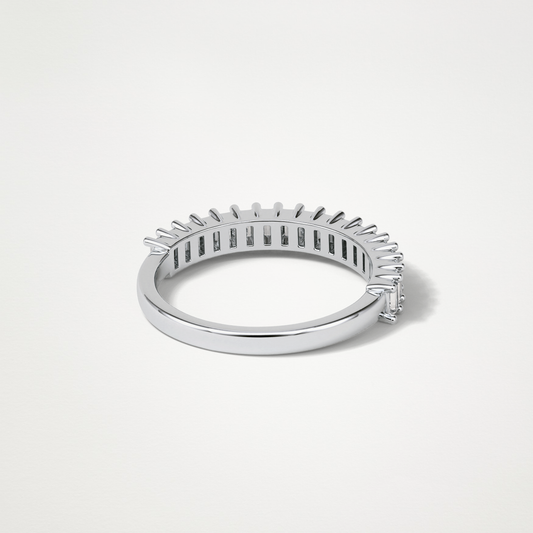 0.5 TCW Round Half Eternity Wedding Band – Solid Gold Elegant and Timeless Design