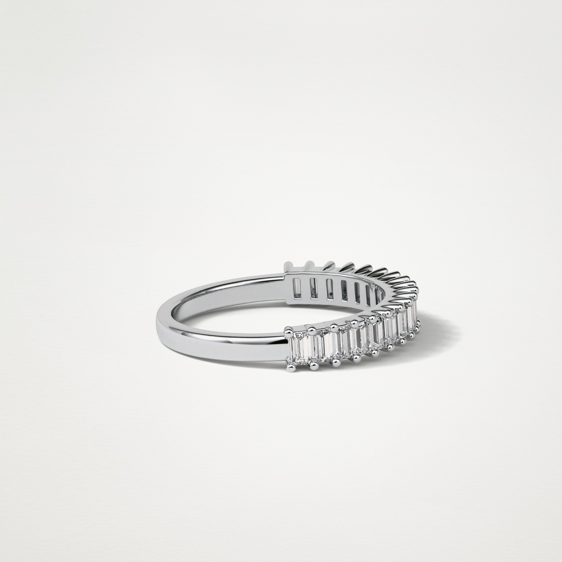 0.5 TCW Round Half Eternity Wedding Band – Solid Gold Elegant and Timeless Design
