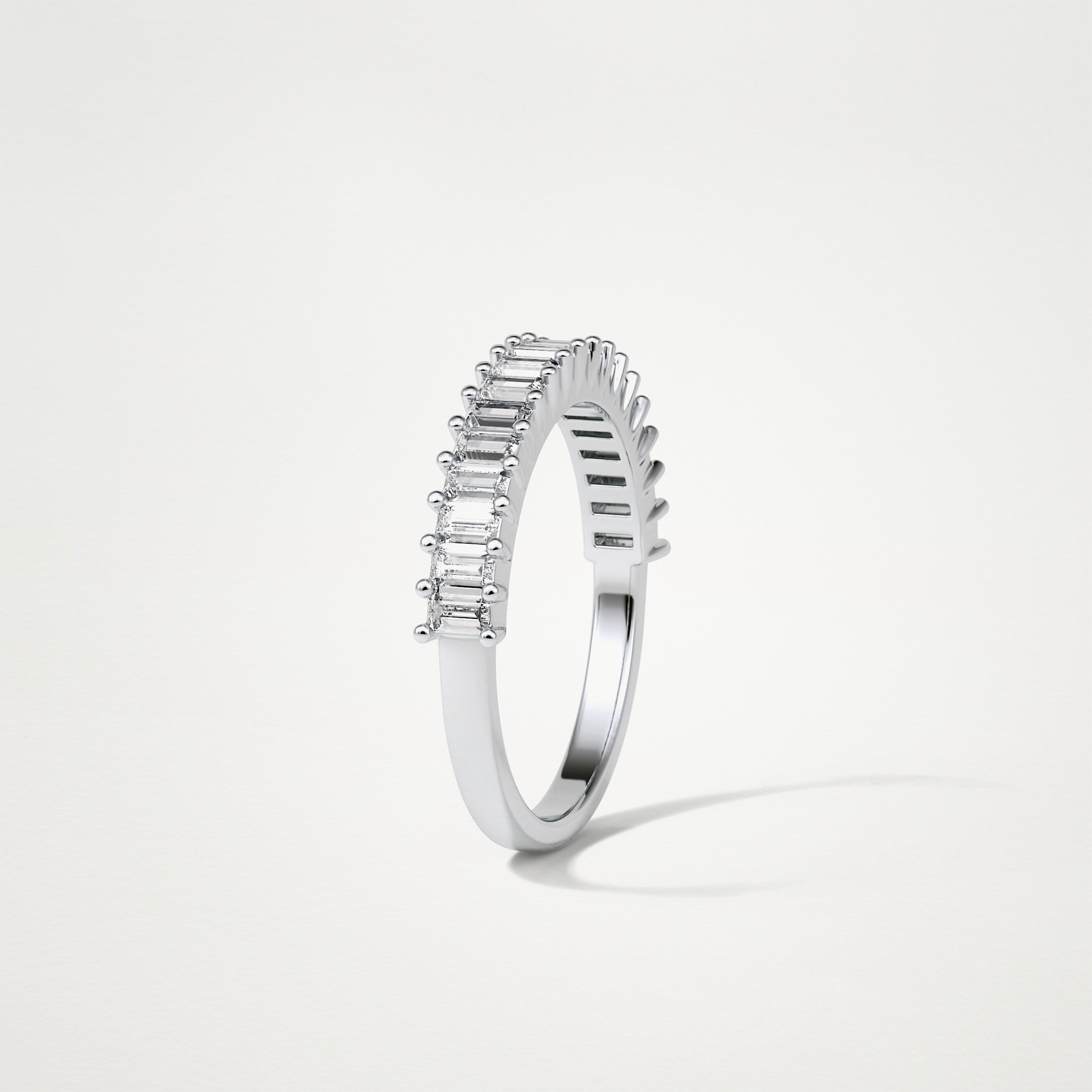 0.5 TCW Round Half Eternity Wedding Band – Solid Gold Elegant and Timeless Design
