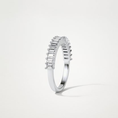 0.5 TCW Round Half Eternity Wedding Band – Solid Gold Elegant and Timeless Design
