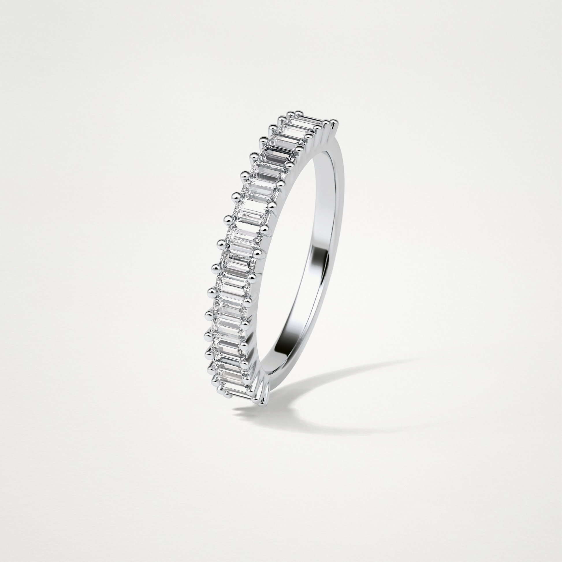 0.5 TCW Round Half Eternity Wedding Band – Solid Gold Elegant and Timeless Design