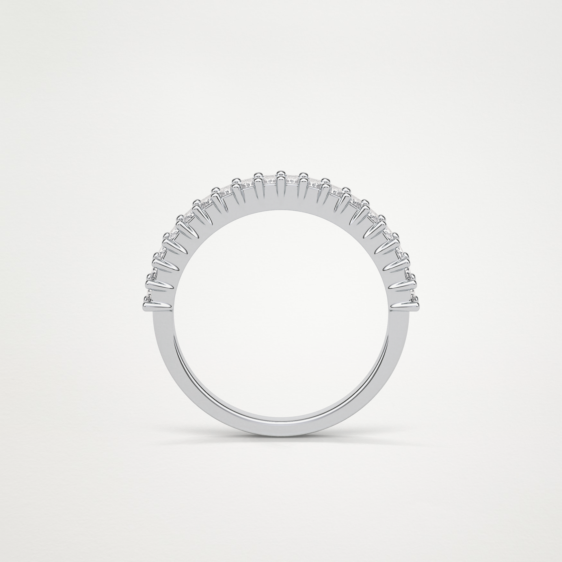 0.5 TCW Round Half Eternity Wedding Band – Solid Gold Elegant and Timeless Design