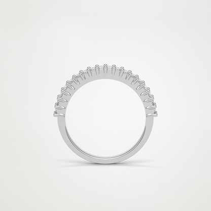 0.5 TCW Round Half Eternity Wedding Band – Solid Gold Elegant and Timeless Design