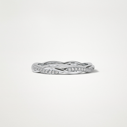 Twisted Shank Wedding Band – Solid Gold Elegant and Timeless Design
