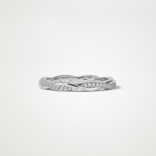 Twisted Shank Wedding Band – Solid Gold Elegant and Timeless Design