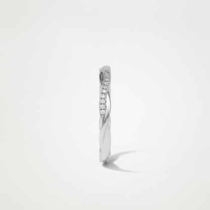 Twisted Shank Wedding Band – Solid Gold Elegant and Timeless Design