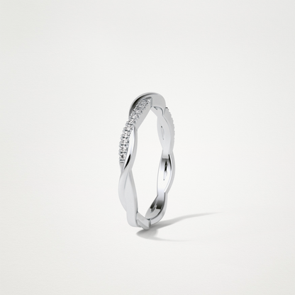 Twisted Shank Wedding Band – Solid Gold Elegant and Timeless Design