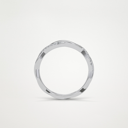 Twisted Shank Wedding Band – Solid Gold Elegant and Timeless Design
