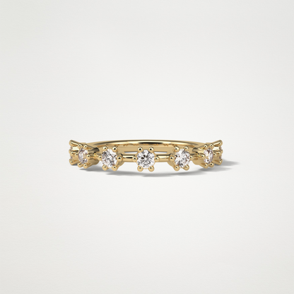 0.49 TCW Round Dainty Wedding Band – Solid Gold Elegant and Timeless Design