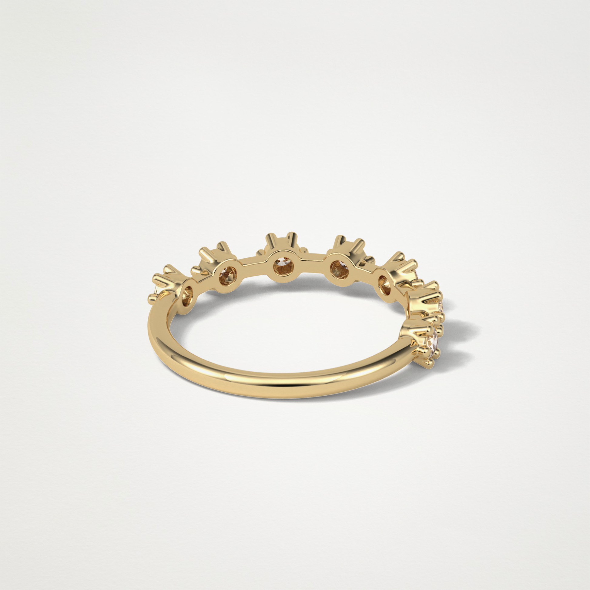 0.49 TCW Round Dainty Wedding Band – Solid Gold Elegant and Timeless Design