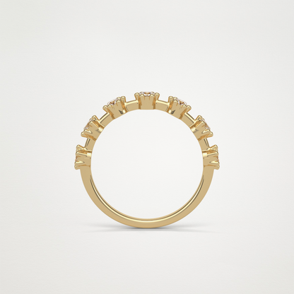 0.49 TCW Round Dainty Wedding Band – Solid Gold Elegant and Timeless Design