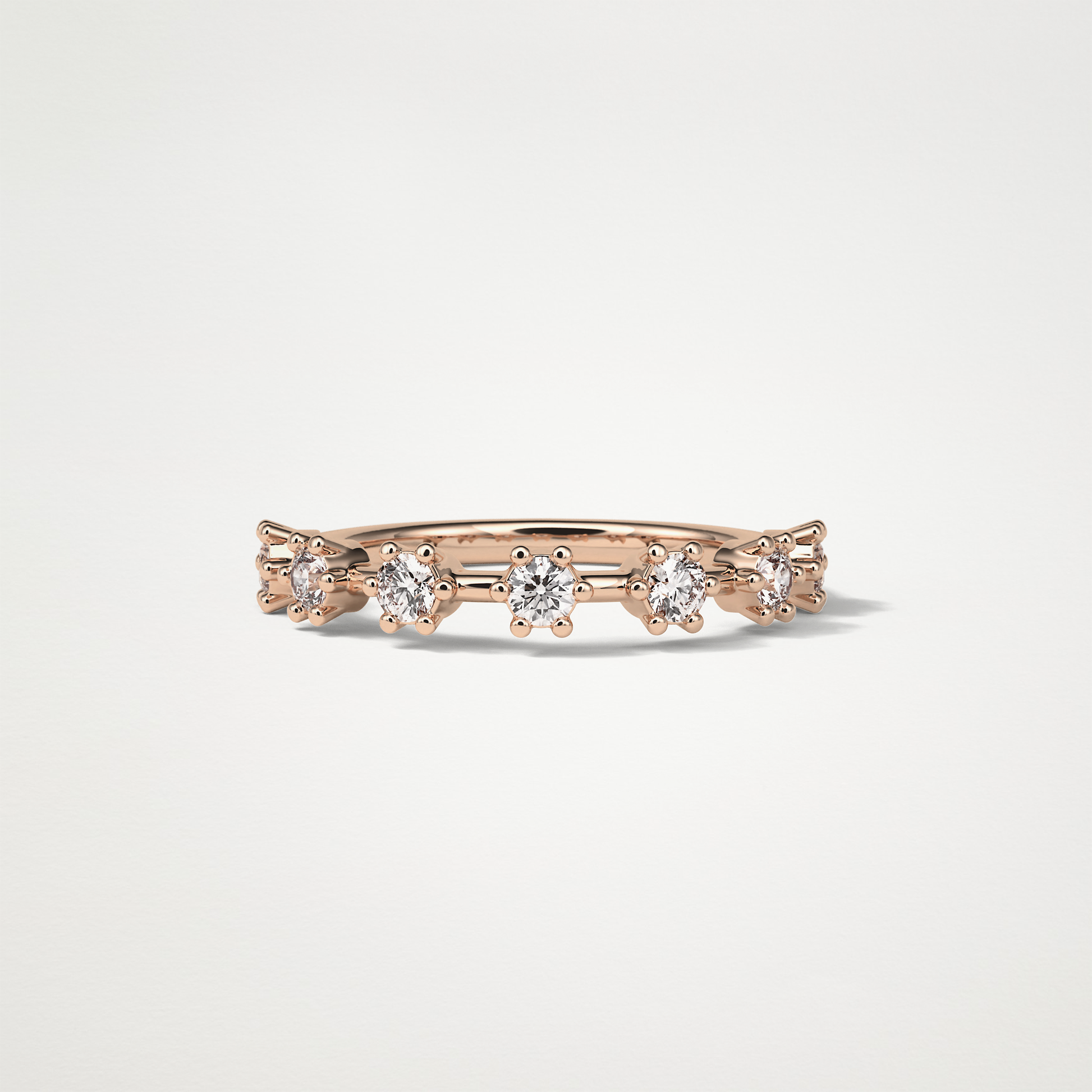 0.49 TCW Round Dainty Wedding Band – Solid Gold Elegant and Timeless Design