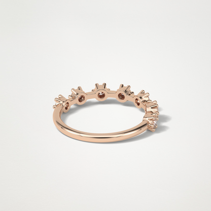 0.49 TCW Round Dainty Wedding Band – Solid Gold Elegant and Timeless Design