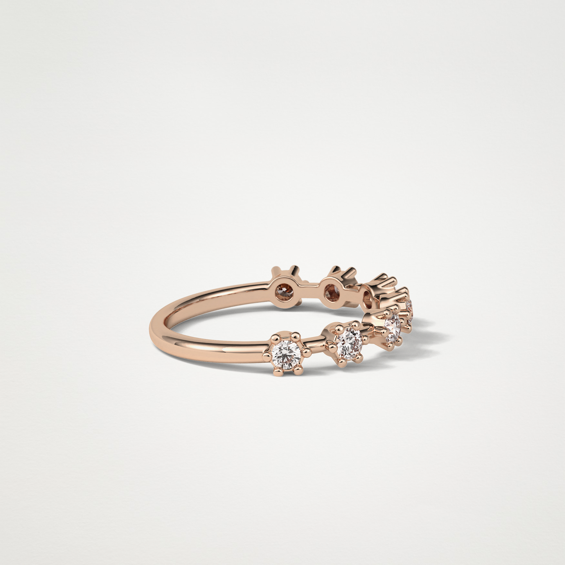 0.49 TCW Round Dainty Wedding Band – Solid Gold Elegant and Timeless Design