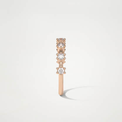0.49 TCW Round Dainty Wedding Band – Solid Gold Elegant and Timeless Design