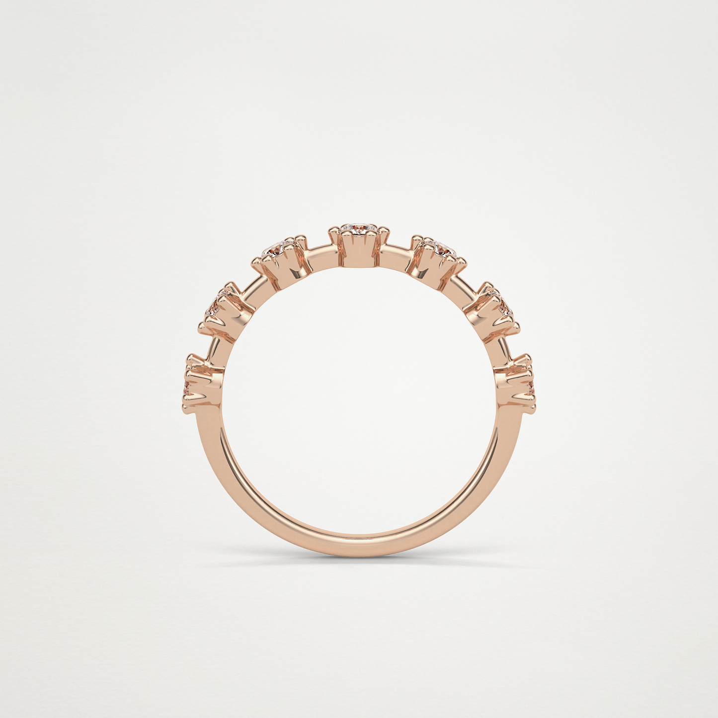 0.49 TCW Round Dainty Wedding Band – Solid Gold Elegant and Timeless Design