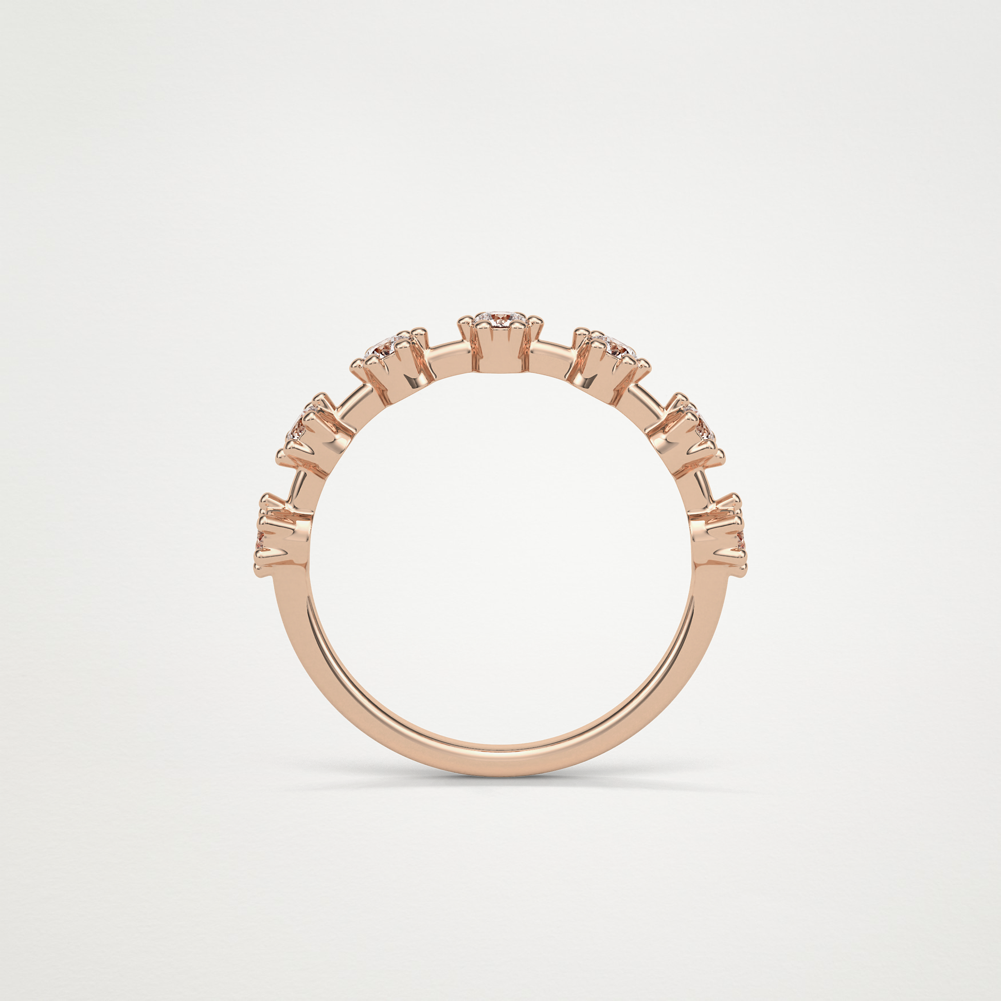 0.49 TCW Round Dainty Wedding Band – Solid Gold Elegant and Timeless Design