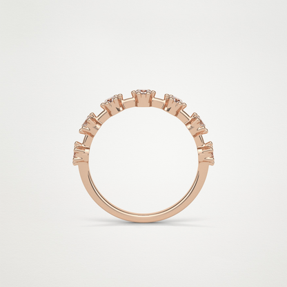 0.49 TCW Round Dainty Wedding Band – Solid Gold Elegant and Timeless Design