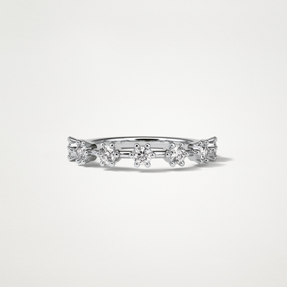 0.49 TCW Round Dainty Wedding Band – Solid Gold Elegant and Timeless Design