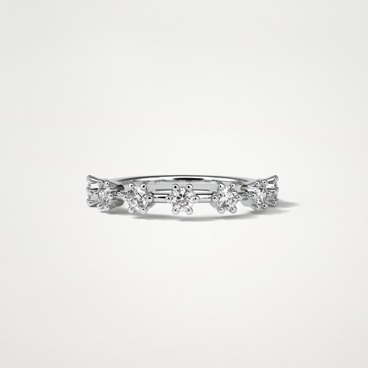 0.49 TCW Round Dainty Wedding Band – Solid Gold Elegant and Timeless Design