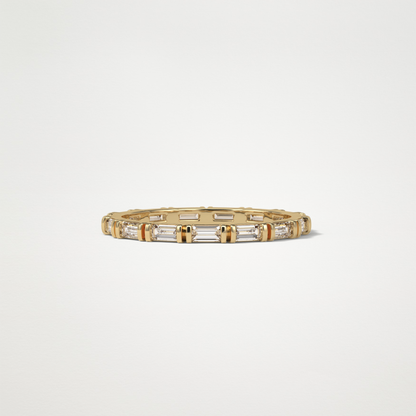 0.66 Baguette Full Eternity Wedding Band – Solid Gold Elegant and Timeless Design