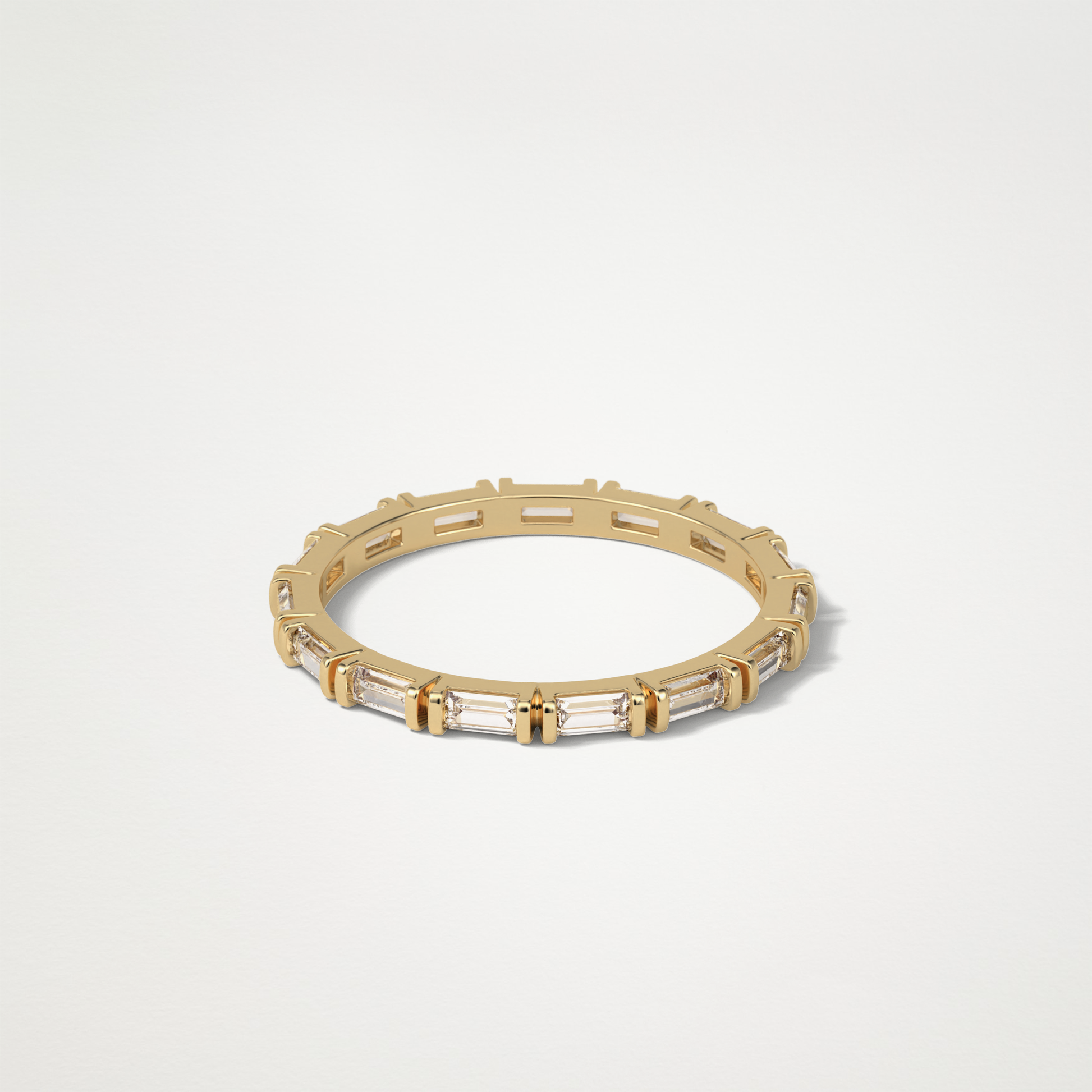 0.66 Baguette Full Eternity Wedding Band – Solid Gold Elegant and Timeless Design