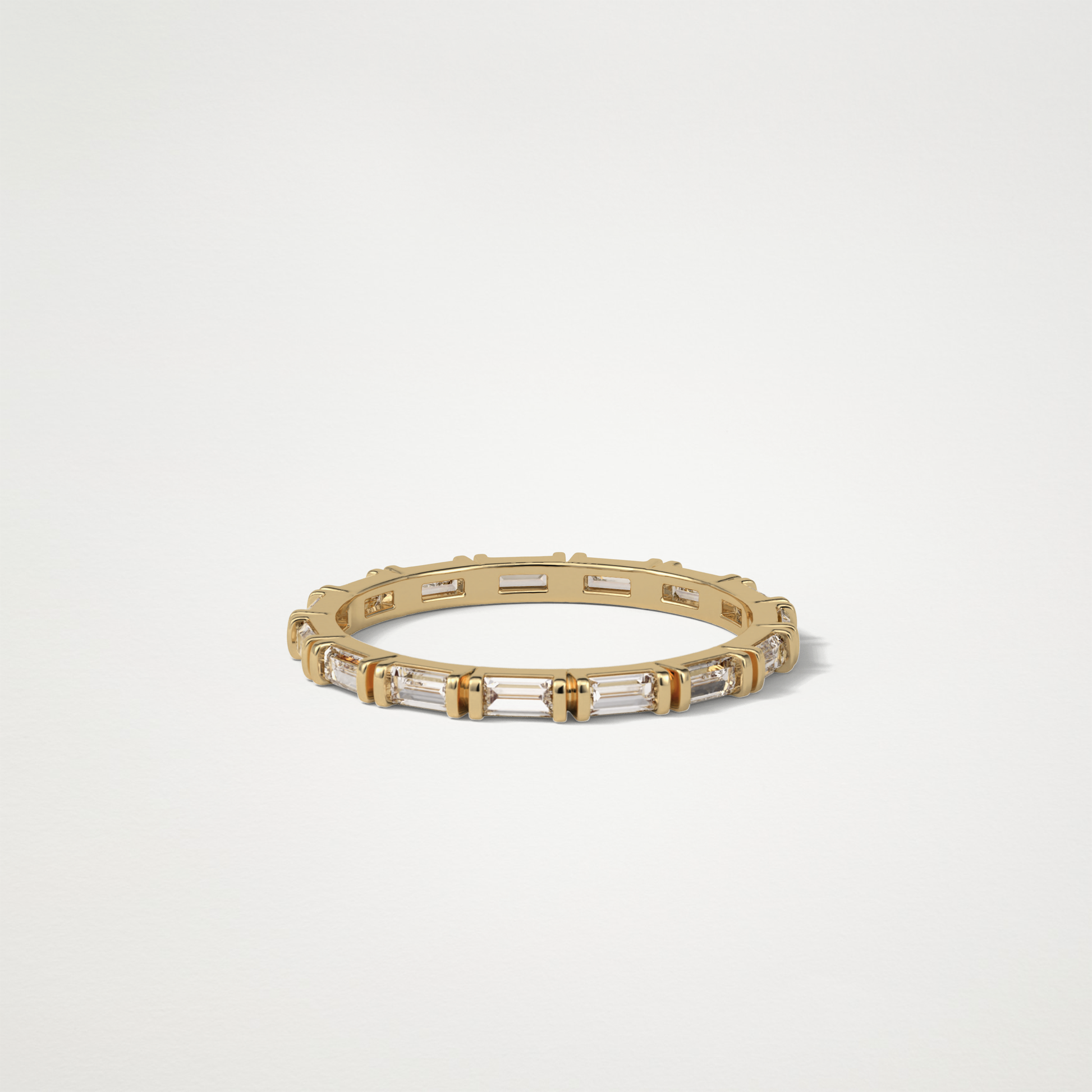 0.66 Baguette Full Eternity Wedding Band – Solid Gold Elegant and Timeless Design