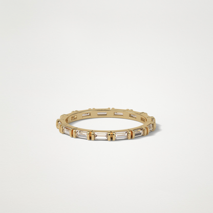 0.66 Baguette Full Eternity Wedding Band – Solid Gold Elegant and Timeless Design
