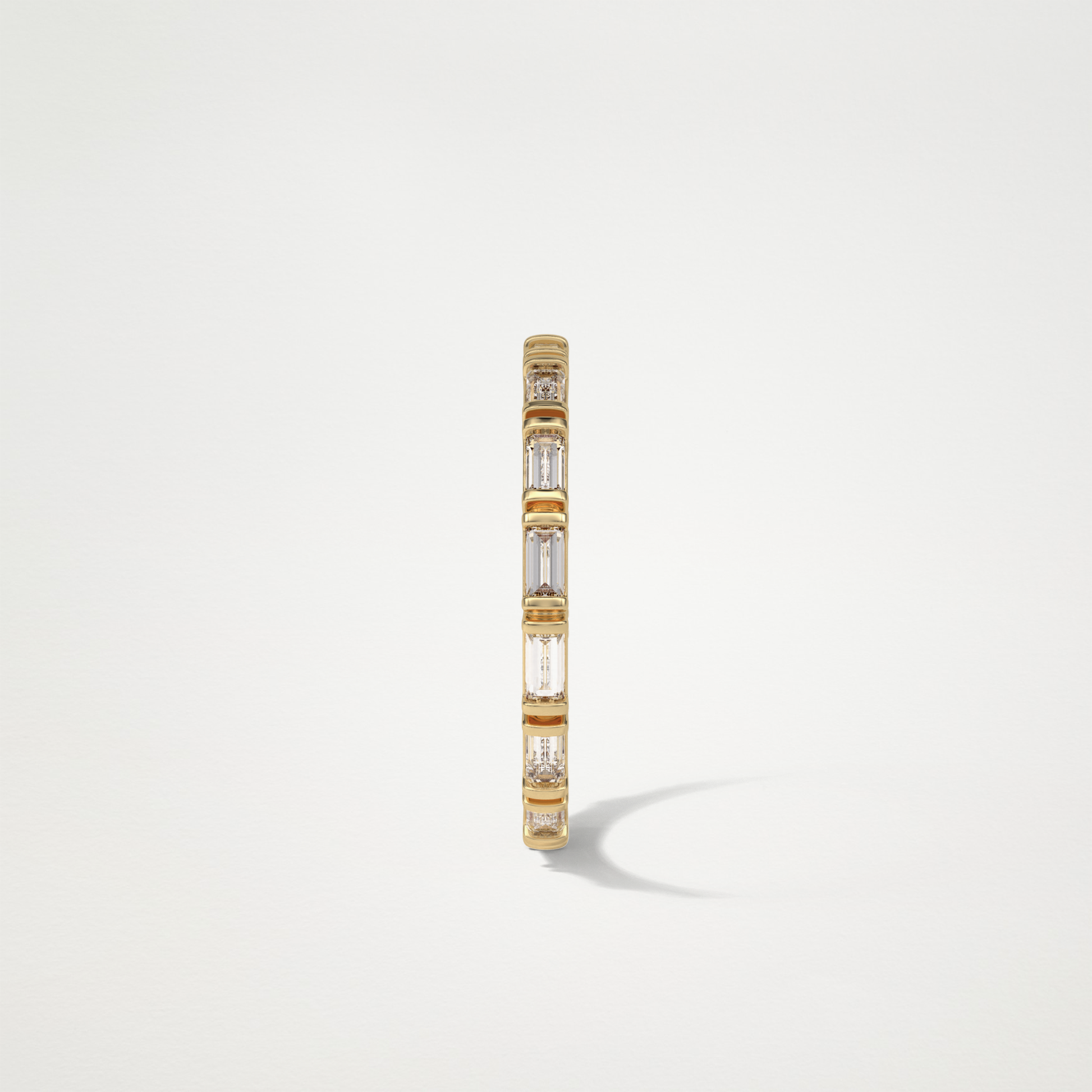 0.66 Baguette Full Eternity Wedding Band – Solid Gold Elegant and Timeless Design