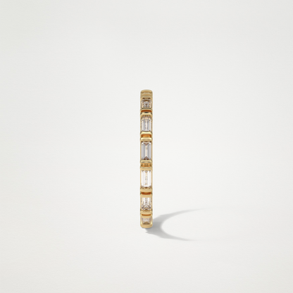 0.66 Baguette Full Eternity Wedding Band – Solid Gold Elegant and Timeless Design