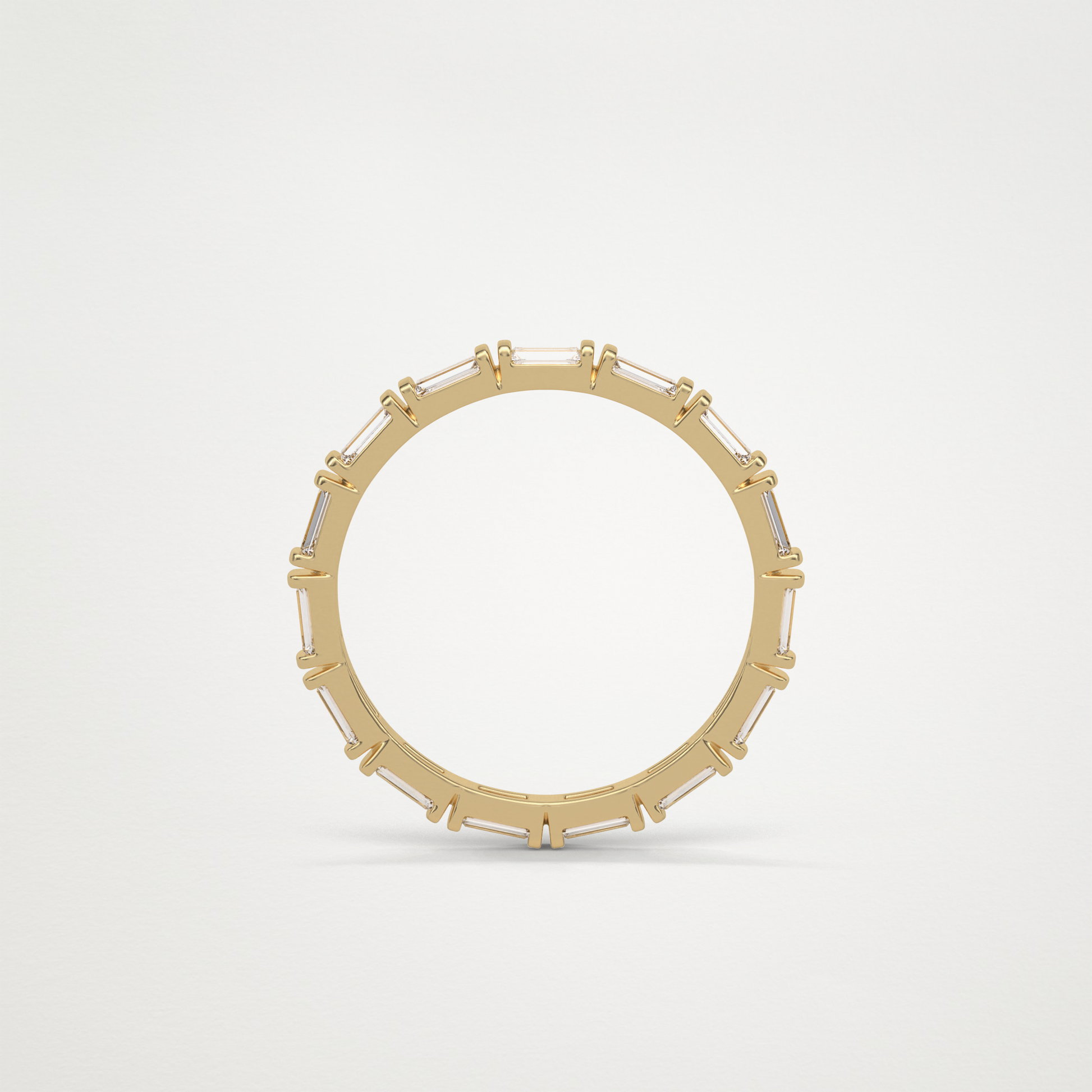 0.66 Baguette Full Eternity Wedding Band – Solid Gold Elegant and Timeless Design