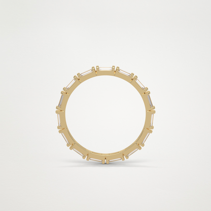 0.66 Baguette Full Eternity Wedding Band – Solid Gold Elegant and Timeless Design